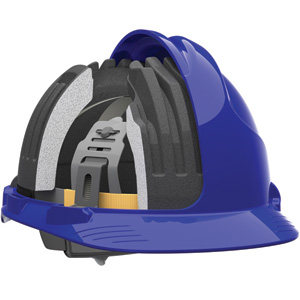 cross section of a hard hat