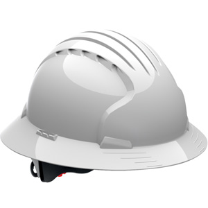 top impact test on full brim hard hat